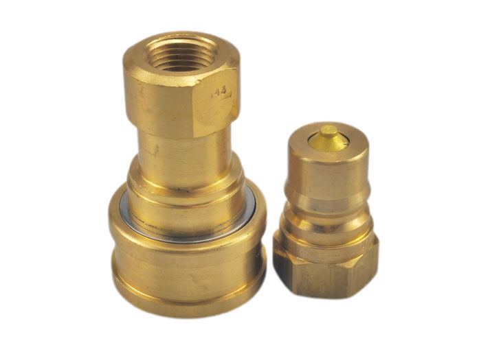 Piezas de desconexión rápida de cobre amarillo hidráulicas ISO9001