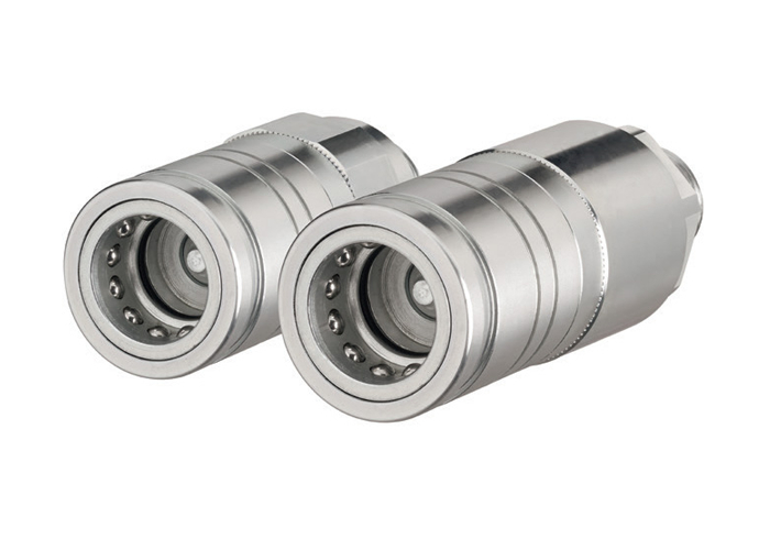 Acoplamiento rápido hidráulico PPK ISO 7241-1 A Serie Cono - 250 Bar Acero con Bloqueo de Bolas para Maquinaria Pesada